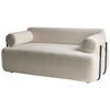 Beliani Dvivietė sofa ELVA Boucle, kreminė balta