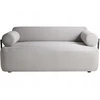Beliani Dvivietė sofa ELVA šviesiai pilka