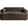 Beliani Dvivietė sofa ELVA, šenilis, tamsiai ruda