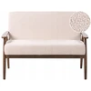 Beliani Dvivietė sofa ESRUM Boucle tamsiai ruda/smėlio spalvos