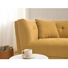 Beliani Dviejų vietų sofa HABO, garstyčių spalvos, su otomane
