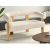 Beliani 2 vietų sofa ILBRO Boucle, kreminė balta / šviesiai ruda
