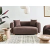 Beliani Dvivietė sofa LILLEROD tamsiai ruda