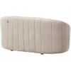 Beliani Dvivietė sofa MALUNG veliūrinė smėlio spalvos