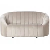 Beliani Dvivietė sofa MALUNG veliūrinė smėlio spalvos