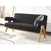Beliani 2-vietė sofa TAMRE, boucle audinys, juoda / šviesi ruda