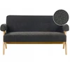 Beliani 2-vietė sofa TAMRE, boucle audinys, juoda / šviesi ruda