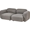 Beliani Trivietė sofa AFOSS tamsiai pilka