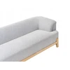Beliani Trivietė sofa ALNOR šviesiai pilka
