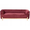 Beliani Trivietė sofa ALNOR šenilinė burgundo spalvos