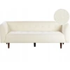 Beliani Trivietė sofa BYSKE Bouclé, balta