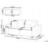 Beliani 3 vietų sofa FAUSKAN, juoda