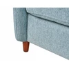 Beliani Trivietė sofa MARE mėlyna su daiktadėže