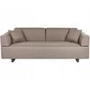 Beliani Trivietė sofa SOKNA smėlio ir pilkšvos spalvos su staliukais