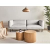 Beliani 3 vietų sofa VORGOD šviesiai pilka