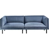 Beliani Trivietė sofa VORGOD tamsiai mėlyna