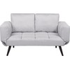 Beliani Dvivietė išskleidžiama sofa BREKKE šviesiai pilka
