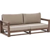 Lauko baldų komplektas Beliani 2 vietų sodo sofa TIMOR Modulinė, sertifikuota akacijos mediena, tamsiai ruda