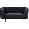 Beliani Dviejų vietų sofa LOEN, juoda