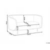 Beliani Dviejų vietų sofa LOEN, juoda