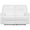 Beliani 2 vietų sofa su rankine relaksacijos funkcija BERGEN, dirbtinė oda, balta
