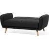 Beliani Dvivietė išskleidžiama sofa FLORLI Juoda