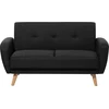 Beliani Dvivietė išskleidžiama sofa FLORLI Juoda
