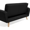 Beliani Dvivietė išskleidžiama sofa FLORLI Juoda