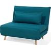 Beliani Vienvietė išskleidžiama sofa SETTEN, melsva