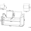 Beliani Dvivietė išskleidžiama sofa HOVIN pilka