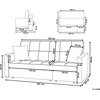 Beliani Išskleidžiama 3-vietė sofa GLOMMA šviesiai pilka