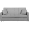 Beliani Išskleidžiama 3-vietė sofa GLOMMA šviesiai pilka