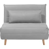 Beliani Vienvietė išskleidžiama sofa SETTEN, šviesiai pilka