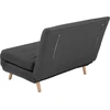 Beliani Vienvietė išskleidžiama sofa SETTEN tamsiai pilka