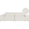Beliani Dvivietė modulinė sofa HELLNAR, kreminė balta, Boucle