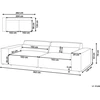 Beliani Dvivietė modulinė sofa HELLNAR, kreminė balta, Boucle