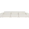 Beliani Modulinė 3 vietų sofa HELLNAR, kreminė balta spalva, Boucle audinys