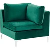 Beliani Trivietė modulinė sofa EVJA, žalias veliūras