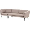Beliani sodo sofa trivietė, LORETELLO, kairė, kreminis
