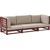 Lauko baldų komplektas Beliani 3 vietų sodo sofa TRANI modulinė, akacijos mediena, ruda