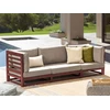 Lauko baldų komplektas Beliani 3 vietų sodo sofa TRANI modulinė, akacijos mediena, ruda