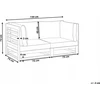 Lauko baldų komplektas Beliani 2 vietų sodo sofa TRANI Modulinė iš sertifikuotos akacijos medienos, Bordo