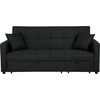 Beliani Trivietė išskleidžiama sofa GLOMMA, juoda