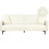 Beliani Trivietė išskleidžiama sofa LUCAN Boucle, kreminė balta