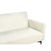 Beliani Trivietė išskleidžiama sofa LUCAN Boucle, kreminė balta