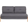 Beliani Dvivietė išskleidžiama sofa EDLAND, tamsiai pilka