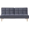 Beliani Trivietė išskleidžiama sofa SILJAN tamsiai pilka