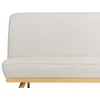 Beliani Dvivietė išskleidžiama sofa KALFAFEL, smėlio spalvos