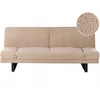 Beliani Išskleidžiama dvivietė sofa „YORK Boucle“ smėlio spalvos