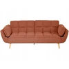 Beliani Trivietė išskleidžiama sofa ASBY, oranžinė